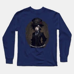 A clockwork heart in an anime world - Steampunk anime character Long Sleeve T-Shirt